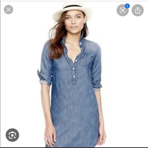 J. Crew Chambray Shirt Dress - Picture 4 of 8